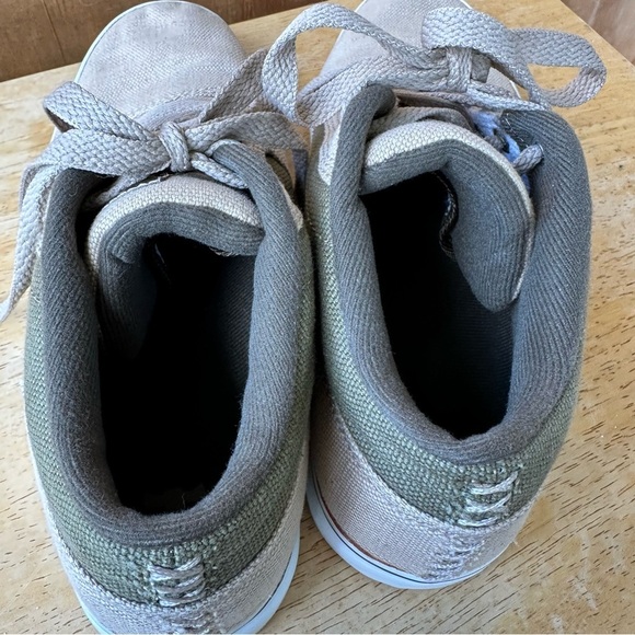 Ipath Hemp Canvas Skate Mid Top Sneakers Tan Green - Picture 9 of 11